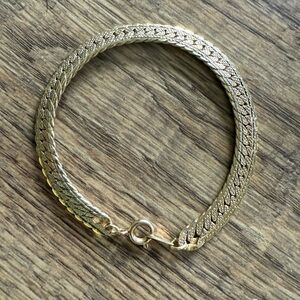 Vintage Golden Metal Braided Bracelet